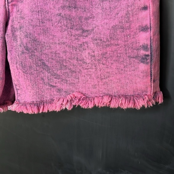 Jordache Girls Size 16 Acid Wash Midi Denim Jean Shorts - Picture 7 of 7